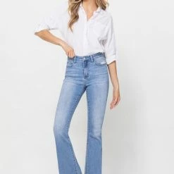 Vervet The Fiona High Rise Long Flare Jeans
