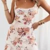 One & Only Collection Dresses The Mariposa Floral Cowl Front Mini Dress