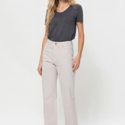 Vervet The Brennie Bone High Rise Straight Leg Jeans