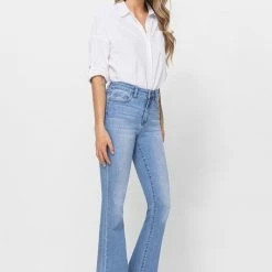 Vervet The Fiona High Rise Long Flare Jeans