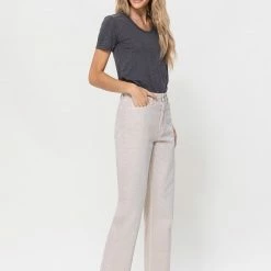 Vervet The Brennie Bone High Rise Straight Leg Jeans
