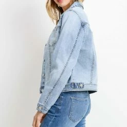 Just USA The Justina Light Wash Denim Jacket Tops