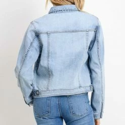 Just USA The Justina Light Wash Denim Jacket Tops
