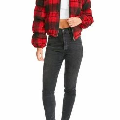 Jackets The Everlong True Red Puffer Jacket By BB Dakota