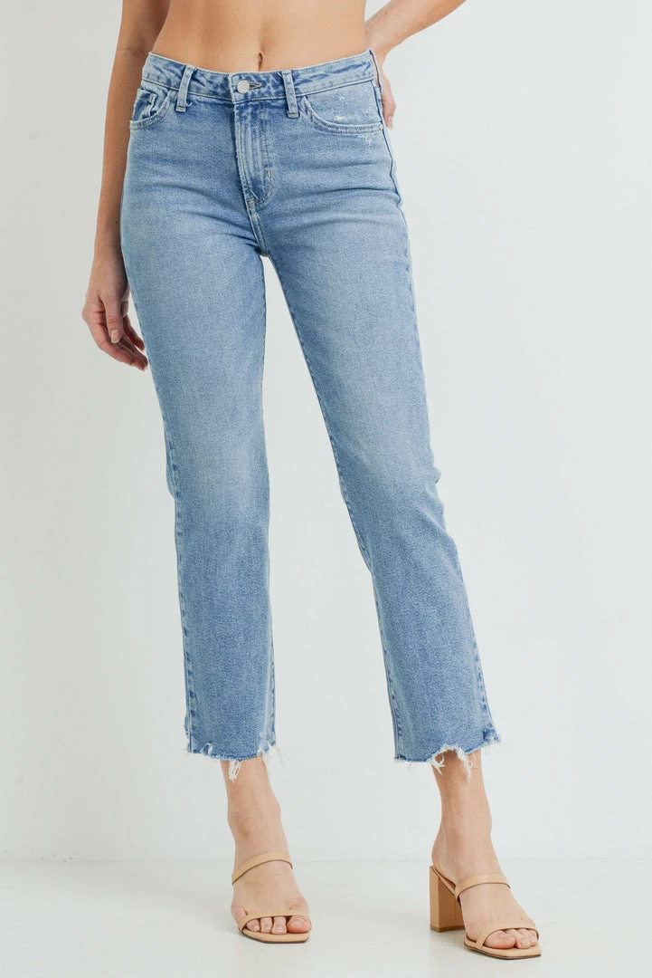 Just Panamaco Inc The Braxton HR Light Wash Vintage Straight Leg Jeans