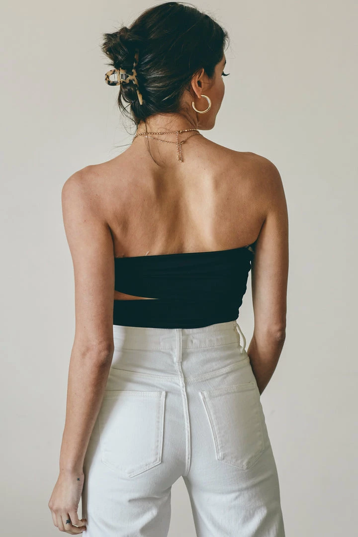 Blue Blush The Kali Black Side O-Ring Bodysuit Tops