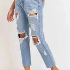 Just Panamaco Inc The Torrey Super Destroyed Girlfriend Jeans