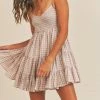 Mable The Lily Lavender Gingham Babydoll Mini Dress