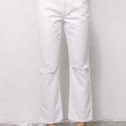 Sneak Peek The Starla White High Rise Slim Straight Jeans