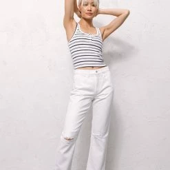 Sneak Peek The Starla White High Rise Slim Straight Jeans