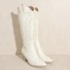 KKE Originals The Samara White Western Boots