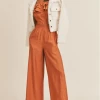 Sage The Label The Madeleine Rust Wide Leg Pants