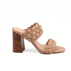 Shu Shop Shoes The Heaven Taupe Braided Heels