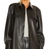 The Ready Faux It Black Vegan Leather Shacket By BB Dakota