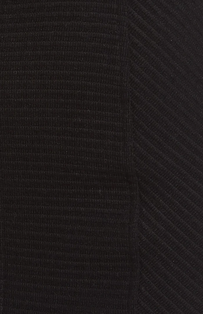 The Levitating Black Ribbed Longsleeve Mini Dress By BB Dakota