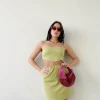 Bailey Rose The Lily Lime Cutout Mini Dress Dresses