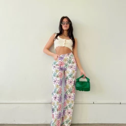 Bailey Rose The Darling Daisies Watercolor Printed Pants