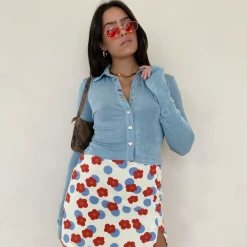Bailey Rose The Daisy Printed Polka Dot Mini Skirt Skirts
