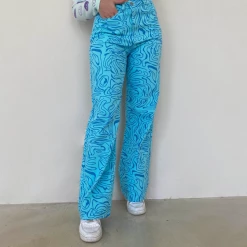 Bailey Rose The Wave Tan Swirl Straight Leg Pants