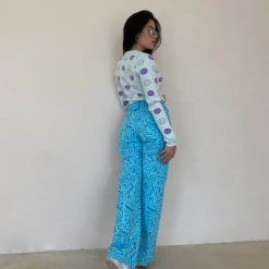 Bailey Rose The Wave Tan Swirl Straight Leg Pants