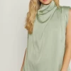 Entro The Shanan Satin Cowl Neck Tank Top