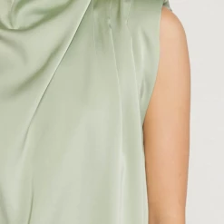 Entro The Shanan Satin Cowl Neck Tank Top