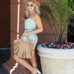 Le Lis The Garcelle Sage Green Pleated Shorts