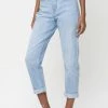 Cello The Amanda High Rise Double Cuff Mom Jeans