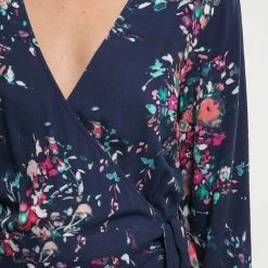 Love Stitch The Fiona Floral Blue Wrap Maxi Dress Dresses