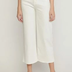 Entro The Olivia High Waist White Denim Pants Jeans