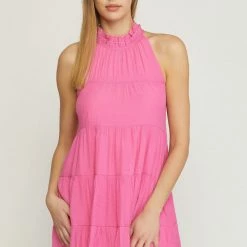 Entro The Priscilla Tiered High Neck Mini Dress Dresses