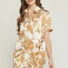Entro The Sophie Paisley Print Collared Wrap Mini Dress Dresses