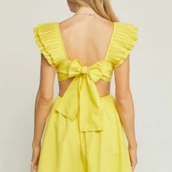 Entro Dresses The Hello Sunshine Flutter Sleeve Mini Dress