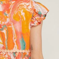Entro Dresses The Madison Orange Floral Mini Dress
