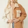 Entro The Carly Camel Color Block Shacket