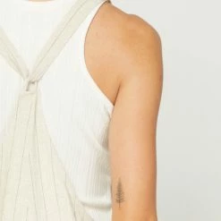 Entro The Preston Pinstriped Linen Overalls