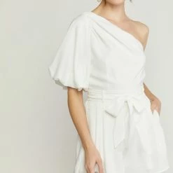 Entro The Pop Puff One Sleeve Romper Rompers