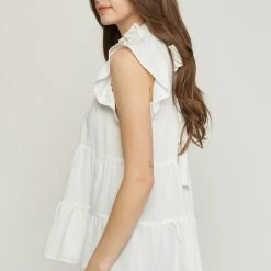 Entro Tops The Rinna Ruffle Sleeve Tiered Top