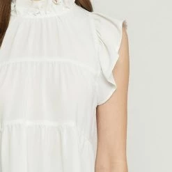 Entro Tops The Rinna Ruffle Sleeve Tiered Top