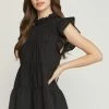Entro Tops The Rinna Ruffle Sleeve Tiered Top