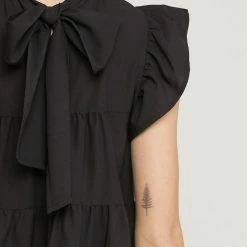 Entro Tops The Rinna Ruffle Sleeve Tiered Top