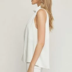 Entro Tops The Tristyn Cowl Neck Sleeveless Top