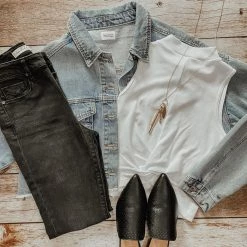 Joan High Waisted Slim Straight Fit Jeans In Vintage Black By Unpublished